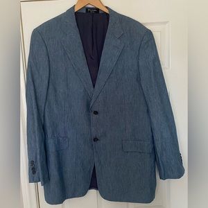 Blue linen blazer